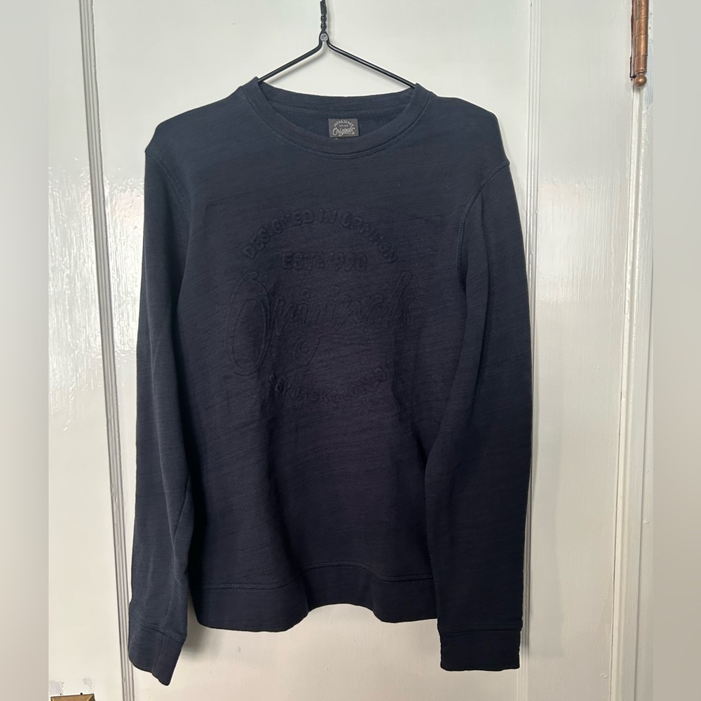 Jack & Jones Originals Embossed Navy Blue Sweatshirt UK/US Men’s Medium